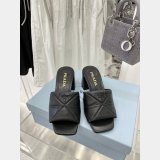 Best Quality Prada Quilted Leather Mules