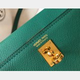Hermes Mini Kelly Best Quality Army Green Handbag Epsom leather