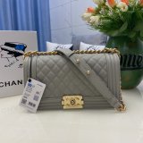 Best Quality CC Le Boy Flap Bag caviar leather 25CM