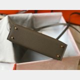 Best Quality Hermes Mini Kelly Epsom leather Earthy Gray Bags