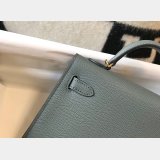 Hermes Best Quality Mini Kelly Epsom leather ArmyGreen Bags