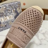 Perfect Dior Best Quality Openwork Embroidery Fisherman Shoes
