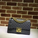 Best Quality 7 Star Gucci Padlock medium GG shoulder 409486 bag