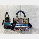 Christian Dior AAA+ Best Quality Canvas Lady 24CM Tote Bag