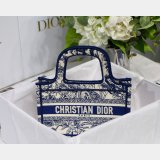 Top Quality Dior Best Quality Mini Book Tote Bag 22CM Canvas Embroidered