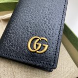 High Quality Gucci Best Quality 547075 GG Marmont card case in black leather