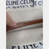 Designer Celine Best Quality Cabas Thais 196762 Large Striped Textile Bag