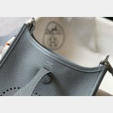 Hermes Best Quality Evelyne Mini TPM Taurillon Clemence blue lin