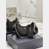 1:1 Clone Prada Best Quality Handbags Outlet Leather Hobo Re-Edition Online