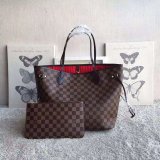 Best Quality Louis Vuitton Wholesale Neverfull MM Damier Ebene N41358 Brown