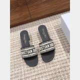 Best Quality Designer Dior Dway One-word embroidered slippers Shoes Online