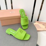 Perfect MiuMiu Bread Slippers Summer Best Quality Sandals