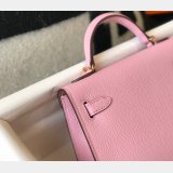 Hermes Outlet 1:1 Best Quality Mini Kelly Pink Handbags
