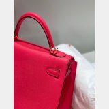 High Quality Best Quality Hermes Epsom Kelly 19/25/28CM Red Bag For Sale