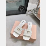 Perfect Luxury Best Quality Miu Miu high heel slippers Shoes