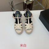 Saint Laurent Best Quality Espadrille Platform Wedge Sandals Heel Shoes