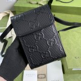 Best Best Quality Gucci GG embossed mini 625571 black bag