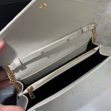 YSL Best Quality Saint Laurent Envelope Wallet on Chain WOC 620280 White Bag