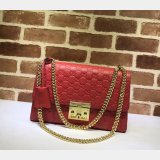 Best Quality 7 Star Gucci Padlock medium GG shoulder 409486 bag