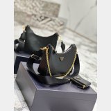 1:1 Clone Prada Best Quality Handbags Outlet Leather Hobo Re-Edition Online