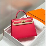 High Quality Best Quality Hermes Epsom Kelly 19/25/28CM Red Bag For Sale
