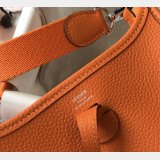 Hermes Bags Best Quality Mini Evelyne Orange