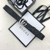 Gucci Belt With Double G Buckle 38mm-2 Black Fake