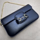 High Quality 752002 Horsebit Black 1955 Best Quality Gucci Designer Bag