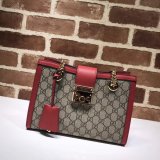 UK Gucci Best Quality GG Supreme Padlock Small Shoulder 498156 Bag
