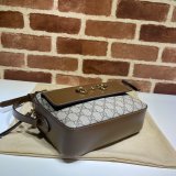 Gucci Best Quality Horsebit 1955 Small Brown or White Leather Shoulder 645454 Bag