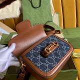 High Quality Gucci Best Quality Horsebit 1955 mini bag 658574 GG Supreme canvas