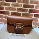 Gucci 1:1 Best Quality Designer GG Supreme 602204 1955 Horsebit Shoulder Bag