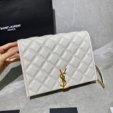 Best Quality Saint Laurent Becky Large chain bag in quilted lambskin
