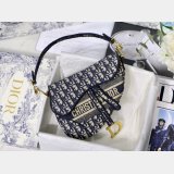 Best Quality Saddle Bag Blue Dior Oblique Jacquard