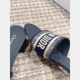 Best Quality Designer Dior Dway One-word embroidered slippers Shoes Online