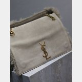 Top Quality YSL KATE Double Bread suede & rabbit fur BAG
