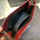 Best Quality YSL NIKI red shopping bag in crinkled vintage leather