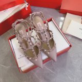 Wholesale 2023 Best Quality Valentino Three belts Middle Heel Perfect Shoes