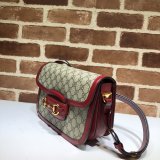 Gucci Best Quality GG Horsebit 1955 small shoulder 602204 red bag
