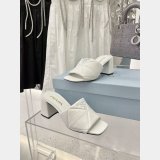 Best Quality Prada Quilted Leather Mules