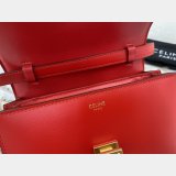 Celine Best Quality Teen Classic Box Red Bag
