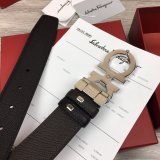 Ferragamo Belts Perfect High Quality Best Quality 35 mm Black