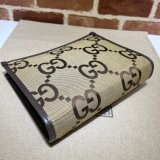 Gucci Best Quality 699318 Clutches Jumbo GG pouch camel ebony GG canvas
