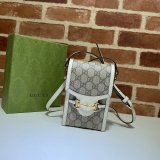 White Best Quality Gucci Horsebit 1955 mini Top Quality 625615 bag
