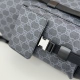 Gucci Men 792080 GG Designer Best Quality Backpack In Black GG Supreme
