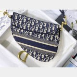Best Quality Saddle Bag Blue Dior Oblique Jacquard