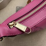 Gucci Best Quality 739709 GG Matelassé Duplicate Shoulder Pink Bag