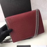 Saint Laurent AAA+ Best Quality Shoulder 377057 Black/Red Bags