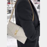 YSL Best Quality Saint Laurent Envelope Wallet on Chain WOC 620280 White Bag