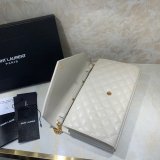 YSL Best Quality Saint Laurent Envelope Wallet on Chain WOC 620280 White Bag